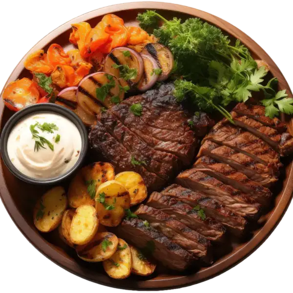 Grill steak-meal